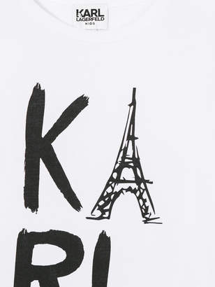 Karl Lagerfeld Paris logo print longsleeved T-shirt