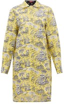 Thumbnail for your product : STAUD Corgi Tropical-print Cotton-blend Shirt Dress - Yellow