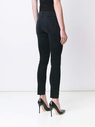 Mother frayed ankle skinny jeans