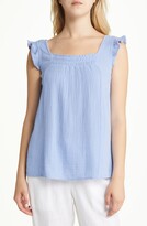 Thumbnail for your product : BeachLunchLounge Selah Gauze Flutter Sleeve Top