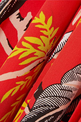 Diane von Furstenberg Bethany Floral-print Silk Crepe De Chine Maxi Dress - Red