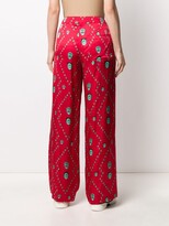 Thumbnail for your product : Kirin Mask Print Wide Leg Trousers