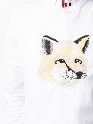 MAISON KITSUNÉ embroidered fox T-shirt