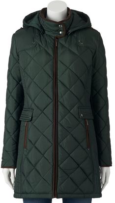 Women's Weathercast Hooded Quilted City Jacket
