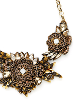 Thumbnail for your product : Deepa Gurnani Peacock Feather Bib Necklace