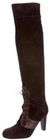Thumbnail for your product : Henry Beguelin Ebano Suede Lace-Up Boots