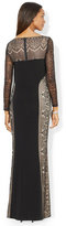 Thumbnail for your product : Lauren Ralph Lauren Long-Sleeve Boat-Neck Lace Gown