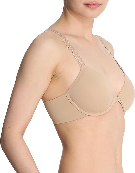 Natori Pure Luxe Convertible Front Close Contour Underwire Women's Bra Cafe : 34DD, Nylon/Spandex