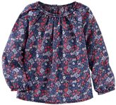 Thumbnail for your product : Osh Kosh Toddler Girl Shirred Long Sleeve Floral Top