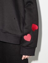 Thumbnail for your product : Natasha Zinko Embroidered Glitter Hearts Hoodie