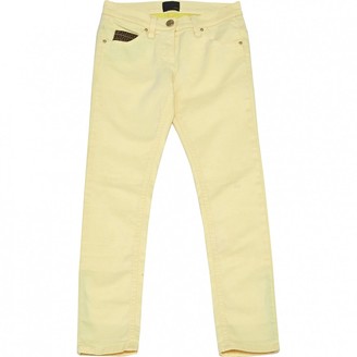 Fendi Yellow Cotton Trousers