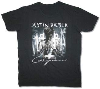 Justin Bieber Purpose Cover Image Adult Black T Shirt (S)