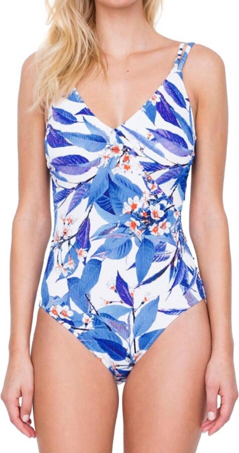 Gottex D-Cup Surplice One Piece Swimsuit In Got Sakura