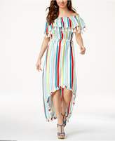 Thumbnail for your product : XOXO Juniors' Striped Tassel-Trimmed High-Low Maxi Dress