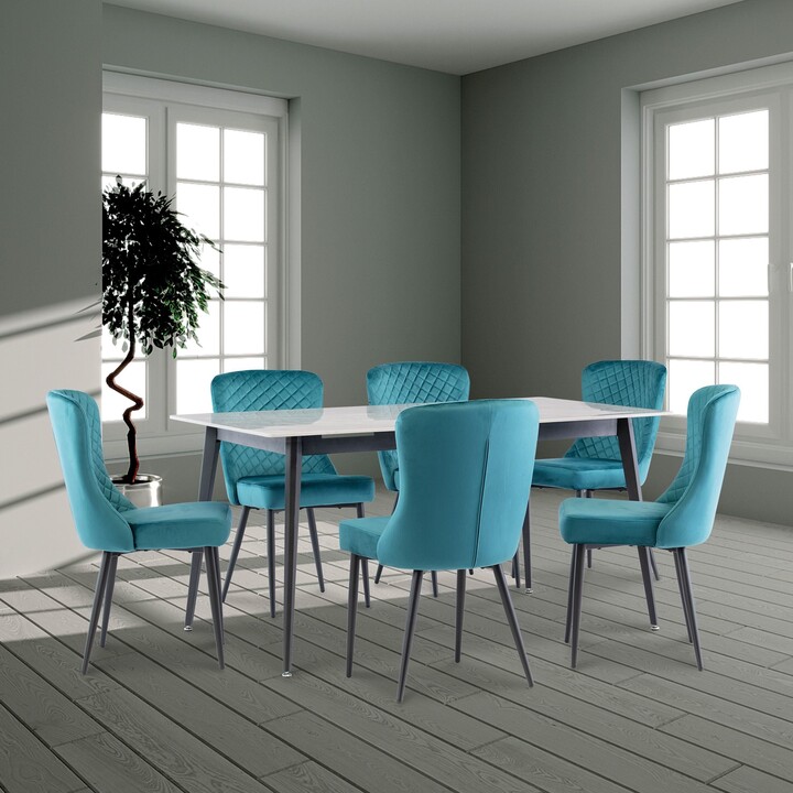 Dunelm Ivy 6 Seater Dining Table, Sintered Stone Grey ShopStyle