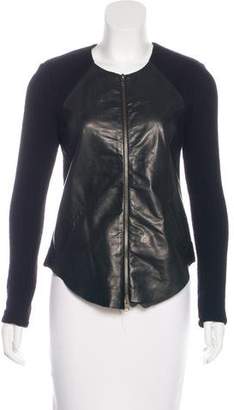 Raquel Allegra Leather-Paneled Jacket