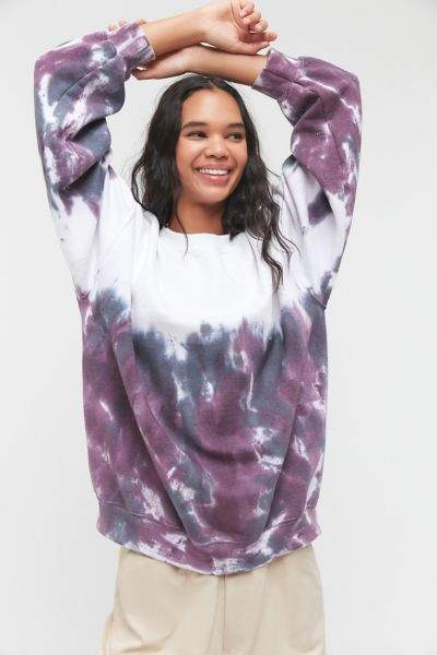 Urban Renewal Recycled Half-Dye Crew Neck Sweatshirt