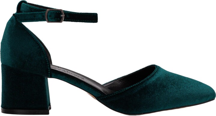 Forever & Always Shoes Marcelle Low Block Heel Pumps