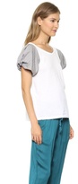 Thumbnail for your product : Clu Glencheck Puff Sleeve Top