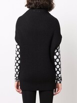 Thumbnail for your product : MM6 MAISON MARGIELA Ribbed-Knit Zip-Fastening Cardigan