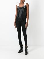 Thumbnail for your product : Givenchy contrast strap lace camisole - women - Silk/Cotton/Polyamide - 38