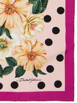Thumbnail for your product : Dolce & Gabbana Printed Silk Twill Square Scarf