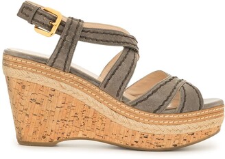 Prada Wedge Sandals | Shop the world's largest collection of fashion |  ShopStyle