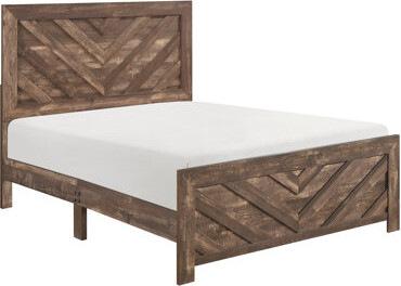 Dovecove Finish Contemporary Queen Size Panel Bed Wooden Bedroom Furniture 1Pc Bed In A Box