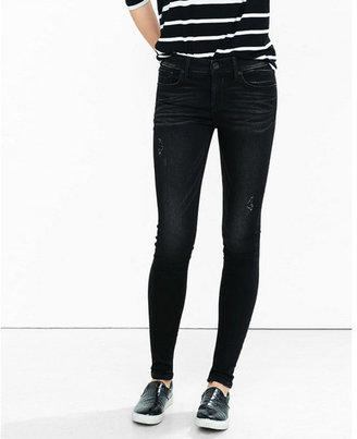 Express super soft black mid rise jean legging