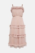 Thumbnail for your product : Tiered Ruffle Skirt Midi Dress