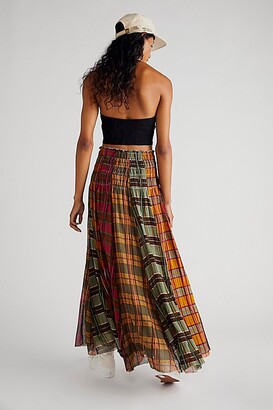 NWT Free People Leann Patchwork Maxi Skirt Retail $148 