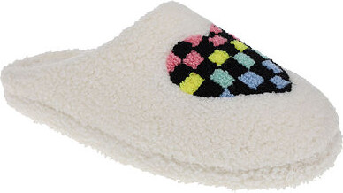 Joe Boxer Micro Sherpa Heart Clog Womens Memory Foam Clog Slippers
