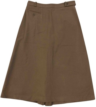 Prada Green Wool Skirt for Women