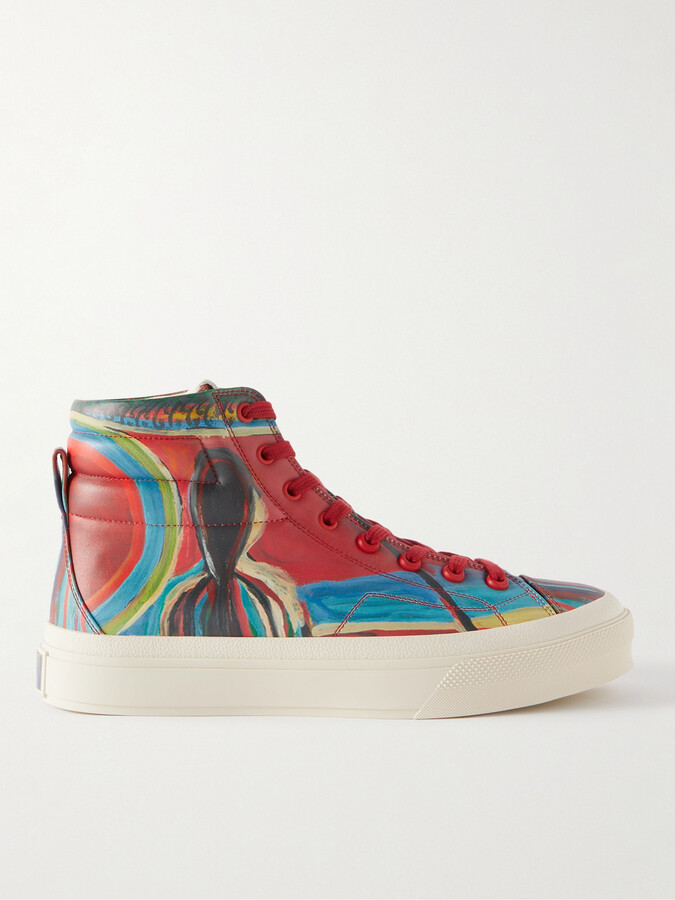 GIVENCHY + Josh Smith City Sport Printed Leather Sneakers for Men