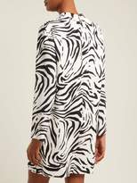 Thumbnail for your product : MSGM Zebra-print Mini Dress - Womens - Black White