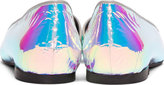 Thumbnail for your product : McQ Silver Iridescent Leather Ada Punk Flats