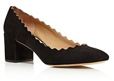 Thumbnail for your product : Chloé Women's Lauren Scalloped Block Heel Pumps