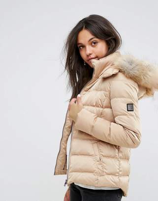 Calvin Klein Jeans Down Filled Padded Jacket with Faux Fur Hood