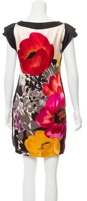 Yoana Baraschi Floral Print Silk Dress