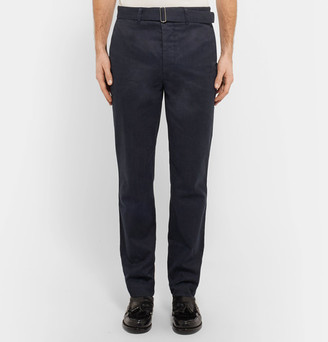 Officine Generale Julian Slim-Fit Cotton and Ramie-Blend Twill Trousers