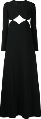 Giambattista Valli Two-Tone Long-Sleeve Dress