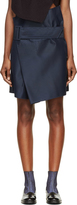 Thumbnail for your product : Toga Navy Waxed & Belted Skirt