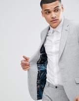Thumbnail for your product : Moss Bros slim blazer in gray texture
