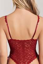 Thumbnail for your product : Forever 21 Sheer Floral Lace Bodysuit