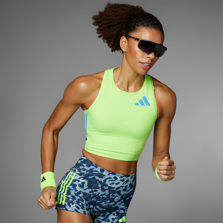■adidas ADIZERO Road to Records クロップトップ■ Tank top adidas Adizero Road to Records - Top4Running.com