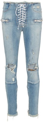 Unravel Project Skinny stonewash ripped skinny jeans