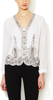 Thumbnail for your product : Plenty by Tracy Reese Chiffon Bead Embellished Top