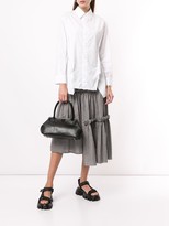 Thumbnail for your product : Yohji Yamamoto Houndstooth Frill Flared Skirt