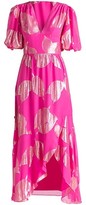 Thumbnail for your product : Shoshanna Leaf Puff-Sleeve Midi Dress
