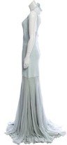 Thumbnail for your product : Herve Leger Silk-Paneled Bandage Gown Mint